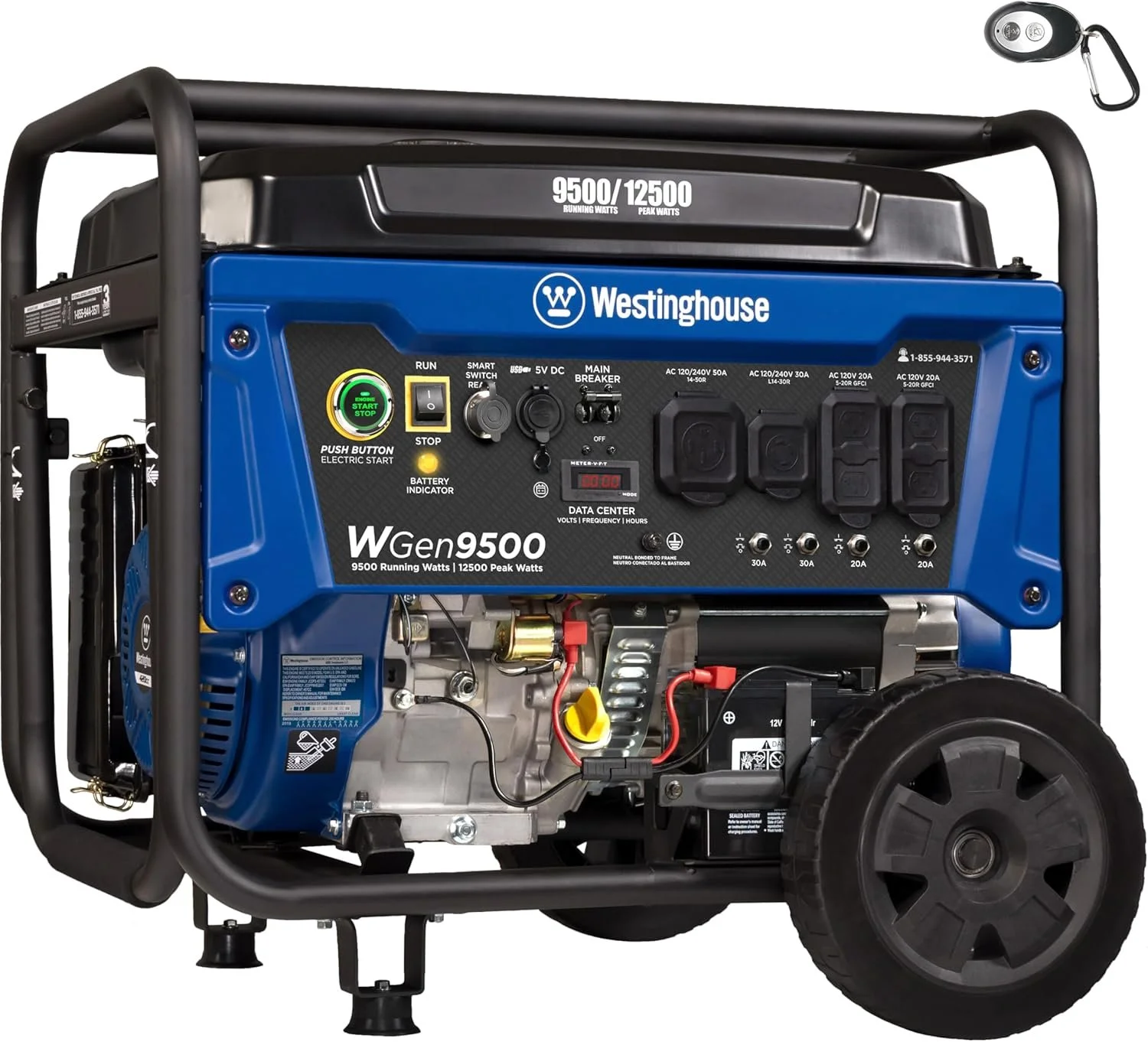 1-272-1-1.webp Westinghouse 9500 Peak Watt Home Backup Portable Gas Powered Generators. - Image 1