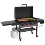 Forged 4 Burner Liquid Propane Outdoor Griddle with Hood Black - Image 9