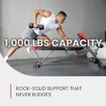 Finer Form Multi-Functional FID Weight Bench for Full All-in-One Body Workout – Hyper Back Extension, Roman Chair, Adjustable Ab Sit up Bench, Incline Decline Bench, Flat Bench - Image 3
