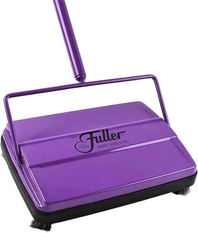 61B4Bio7HTL._AC_SX679_-1.jpg Fuller Brush 17032 Electrostatic Carpet & Floor Sweeper – 9″ Cleaning Path – Lightweight – Ideal for Crumby Messes – Works On Carpets & Hard Floor Surfaces – Purple - Image 1