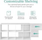 Best Choice Products 8-Cube Storage Organizer, 11in Shelf Opening, Bookcase, Display Shelf, Customizable w/ 3 Removable Back Panels – White - Image 2