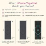 Liforme Original Yoga Mat – Free Yoga Bag Included – Patented Alignment System, Warrior-like Grip, Non-slip, Eco-friendly, sweat-resistant, long, wide, 4.2mm thick mat for comfort - Image 2