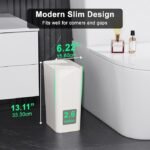 DealsNest Rectangular Plastic Waste Basket with Push Button Lid - Image 3