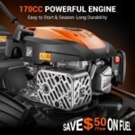 170cc 22″ 3-in-1 Gas Self-Propelled Lawn Mower - Image 5