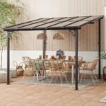 ergola 10-ft W x 10-ft L x 8-ft 2-in H Black Metal Freestanding Pergola - Image 4
