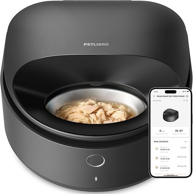 717OlQuocL._AC_SX679_.jpg PETLIBRO Automatic Cat Feeder Wet Food with 2024 V1 Version Stainless Steel Bowl, Refrigerated 3 Fresh Meals for 3 Days, App-Controlled Pet Food Dispenser, Easy to Clean - Image 1