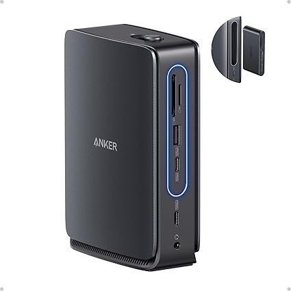 717kW6pwEyL._AC_SX425_.jpg Anker Nano Laptop Docking Station with Detachable Hub, 13-in-1 USB-C Triple Display Docking with 2 HDMI+1 DP, 10 Gbps USB-C, 3 USB-A, Audio, SD/TF, Ethernet, 100W Max PD for Dell, Lenovo, HP, and More - Image 1