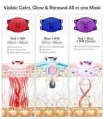 INIA Red Light Therapy Mask for Face – 4 Light Modes with 850nm NIR, Red & Blue LED Light Therapy, 2600mAh Rechargeable LED Face Mask for Radiant Glow at Home, Black - Image 6