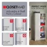 ClosetMaid Pantry Cabinet Cupboard with 2 Doors, Adjustable Shelves, Standing, Storage for Kitchen, Laundry or Utility Room, White - Image 3