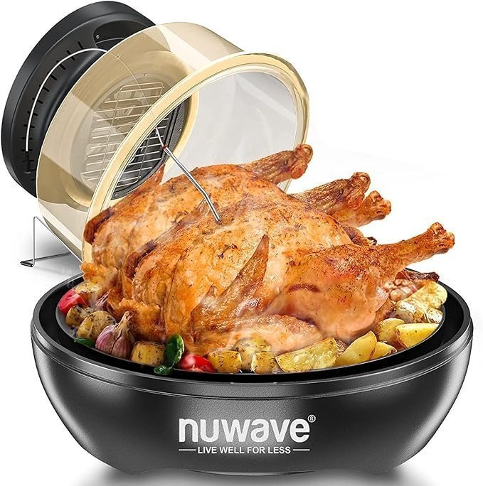 71LQmIx9YL._AC_SX679_-1.jpg Nuwave Air Fryer Infrared Convection Oven, Cook Fresh or Frozen, No Defrosting or Preheating, 360 Surround Heat, Cooking from 50 to 400 Degrees, 100 Presets, 50 Memory, 360 Food Easy-View, PFAS Free - Image 1