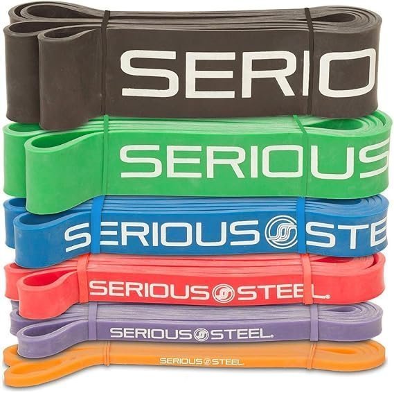 71MmbWJQMaL._AC_SX569_.jpg Serious Steel 41″ Assisted Pull-up Band, Heavy Duty Resistance Band Sets, Stretching, Powerlifting, Resistance Training and Pull Up Assistance Bands - Image 1