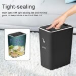 DealsNest Black Rectangular Plastic Waste Basket with Push Button Lid - Image 2