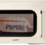 COMFEE’ Retro Microwave Oven, Small Microwave with 6 Auto Menus, 0.9 cu.ft Countertop Compact Microwave with Multi-stage Cooking, Mute Function, LED digital, Apricot/900W, CMO-MMP02AA(AT)
