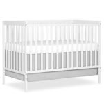 Delta Children Essex 4-in-1 Convertible Baby Crib, Bianca White with Natural Legs