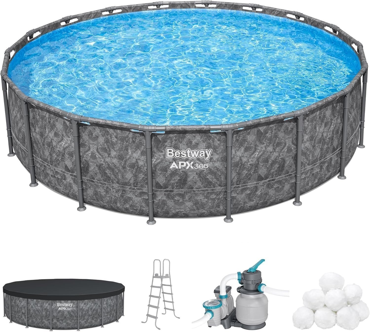 81272c-evLL._AC_SL1500.jpg Bestway APX 365 18′ x 52″ Above Ground Pool Set - Image 1