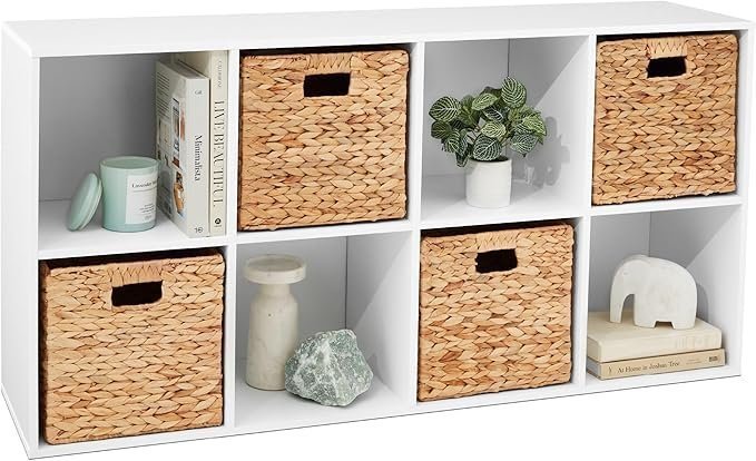 81DpqnUAzdL._AC_SX679_.jpg Best Choice Products 8-Cube Storage Organizer, 11in Shelf Opening, Bookcase, Display Shelf, Customizable w/ 3 Removable Back Panels – White - Image 1
