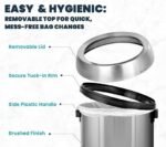 DealsNest 17 Gallon Stainless Steel Round Open Top Waste Receptacle - Image 2