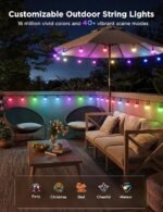 Govee Smart Outdoor String Lights 2, 144ft Outdoor Lights with Dimmable Warm White LED Bulbs, 47 Scene Modes for Patio, Backyard, Balcony, IP65 Waterproof, Works with Alexa, App Control - Image 2