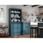 32-in W Solid Wood Tall Open Raised Panel Modular Kitchen Pantry Cabinet - Image 3