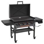 Forged 4 Burner Liquid Propane Outdoor Griddle with Hood Black - Image 10