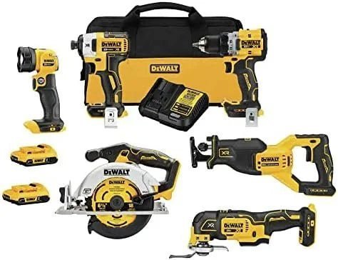 B09ZHNKVNB-0-1756234639790.jpg DEWALT 20V MAX* XR Cordless Combo Kit (6-Tool) with (2) Ah Batteries and Charger – (DCK648D2) - Image 1