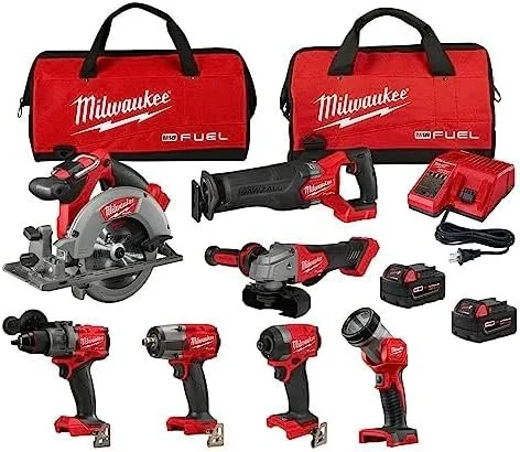 B0CCXKCCJF-0-1756233692738-1-1.webp Milwaukee M18 FUEL 18V 7-Tool Brushless Combo Kit - Image 1