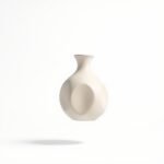 Urban Nestif Ceramic Sculptural Bud Vase – Handcrafted Minimalist Design, Beige, 6 Inches - Image 2