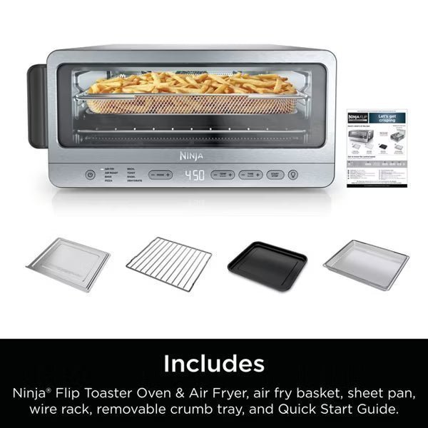 GUEST_4c891697-2952-4351-80fd-e67966522dcc.jpg Ninja Flip Toaster Oven & Air Fryer, 8-in-1 Functionality, Flip Up & Away Capability for Storage Space SP151 - Image 1