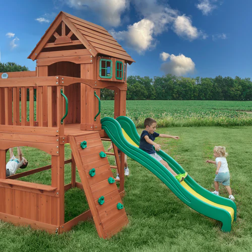 P10_Atlantis_Swing_Set-1-1.webp Backyard Discovery Atlantis Wooden Swing Set - Image 1