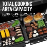2-Burner Gas and Charcoal Combo Grill with Side Burner - Image 5