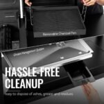 2-Burner Gas and Charcoal Combo Grill with Side Burner - Image 2