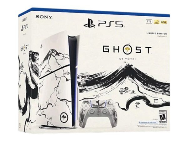 Sony-PlayStation-5-PS5-Slim-Ultra-HD-Ghost-of-Yotei-Black-Limited-Edition-Bundle-600x450-2.jpg Sony PlayStation 5 PS5 Slim Ultra HD Ghost of Yotei Black Limited Edition Bundle (US Plug) - Image 1