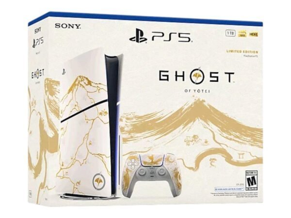 Sony-PlayStation-5-PS5-Slim-Ultra-HD-Ghost-of-Yotei-Gold-Limited-Edition-Bundle-600x450-2.jpg Sony PlayStation 5 PS5 Slim Ultra HD Ghost of Yotei Gold Limited Edition Bundle (US Plug) - Image 1