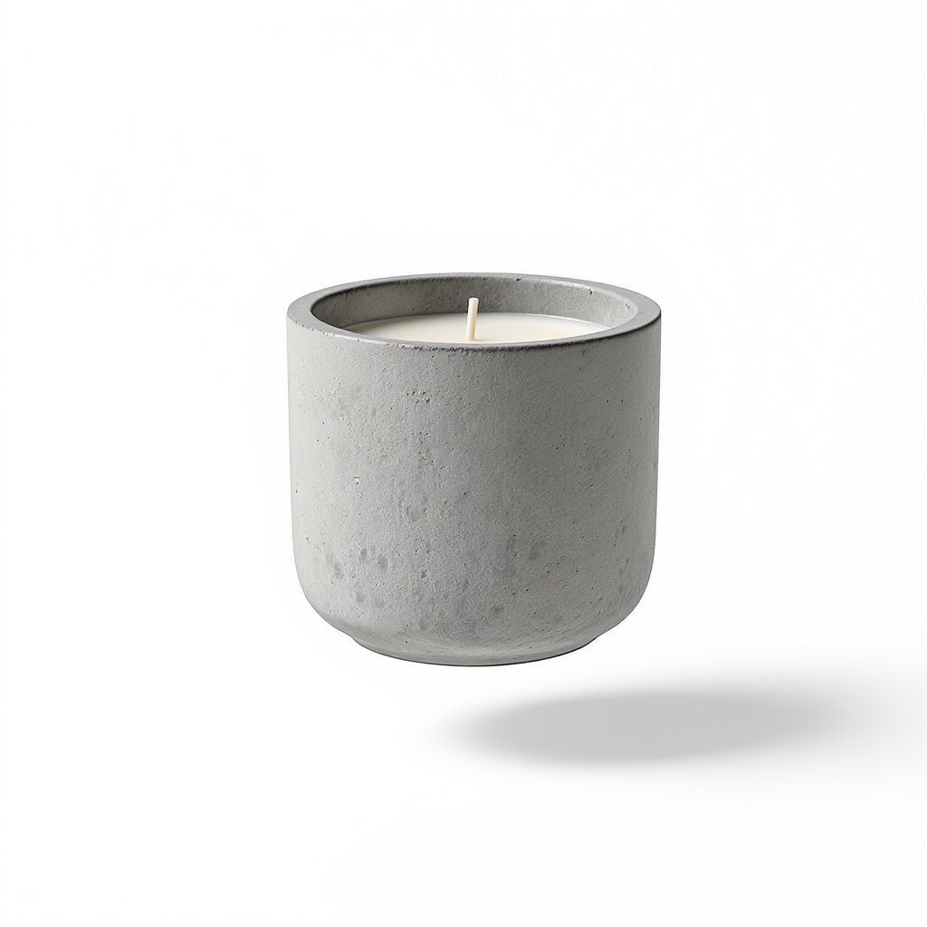 Soy-Wax-1.jpg Urban Nestif Soy Wax Candle Minimalist Concrete Vessel – Even Burn, Gray - Image 1