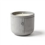 Urban Nestif Soy Wax Candle Minimalist Concrete Vessel – Even Burn, Gray - Image 4