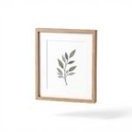 Urban Nestif Wood Frame Minimalist Botanical Print Set – Modern Home Decor, Natural Tones, 3-Piece