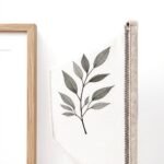 Urban Nestif Wood Frame Minimalist Botanical Print Set – Modern Home Decor, Natural Tones, 3-Piece - Image 4