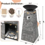 Costway 48-Inch Propane Fire Bowl Column - Image 4