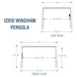 12×10 Windham Modern Steel Pergola With Sail Shade Soft Canopy - Image 12