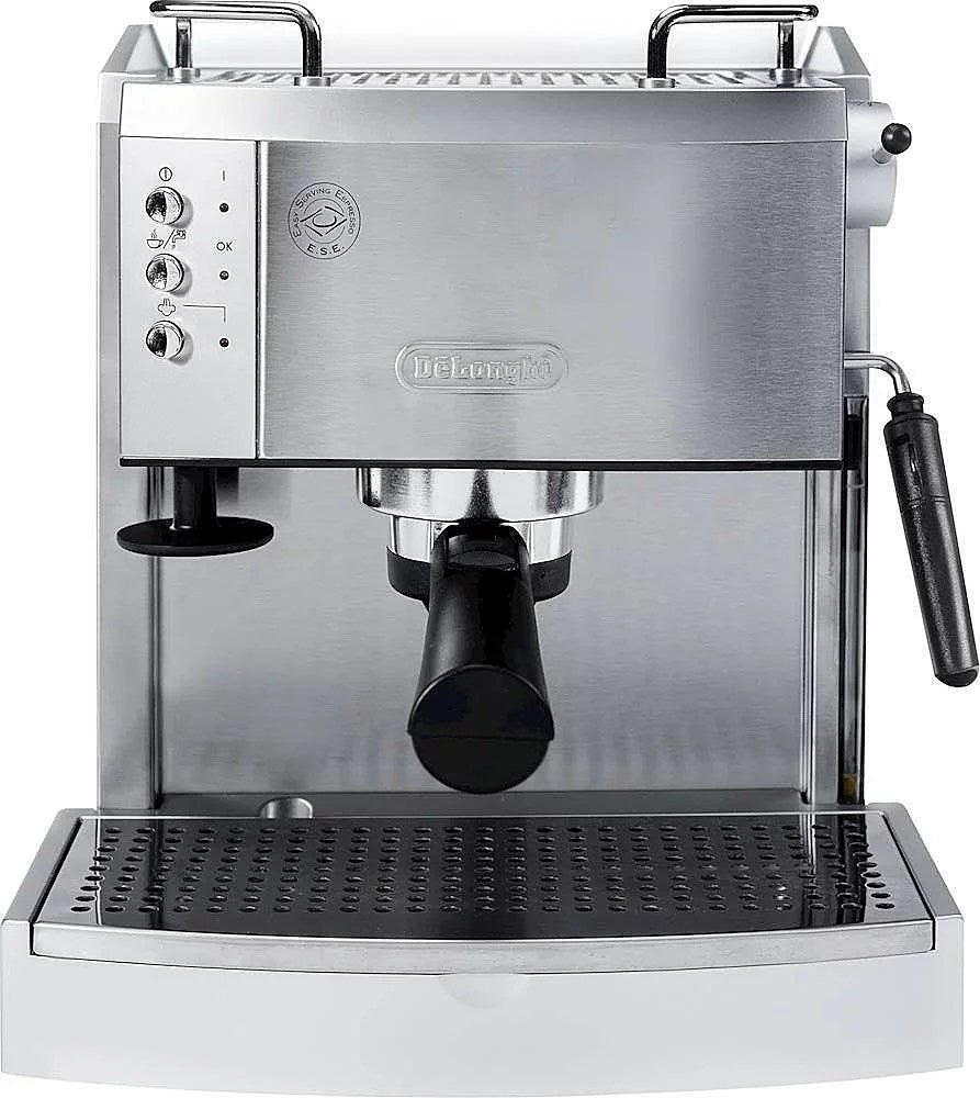 img-1287.jpg De’Longhi – Espresso Machine with 15 bars of pressure, Milk Frother and removable water tank – Stainless Steel - Image 1