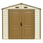 DuraMax 8ft x 6ft Storeall Vinyl Shed with Foundation Kit and window - Image 3