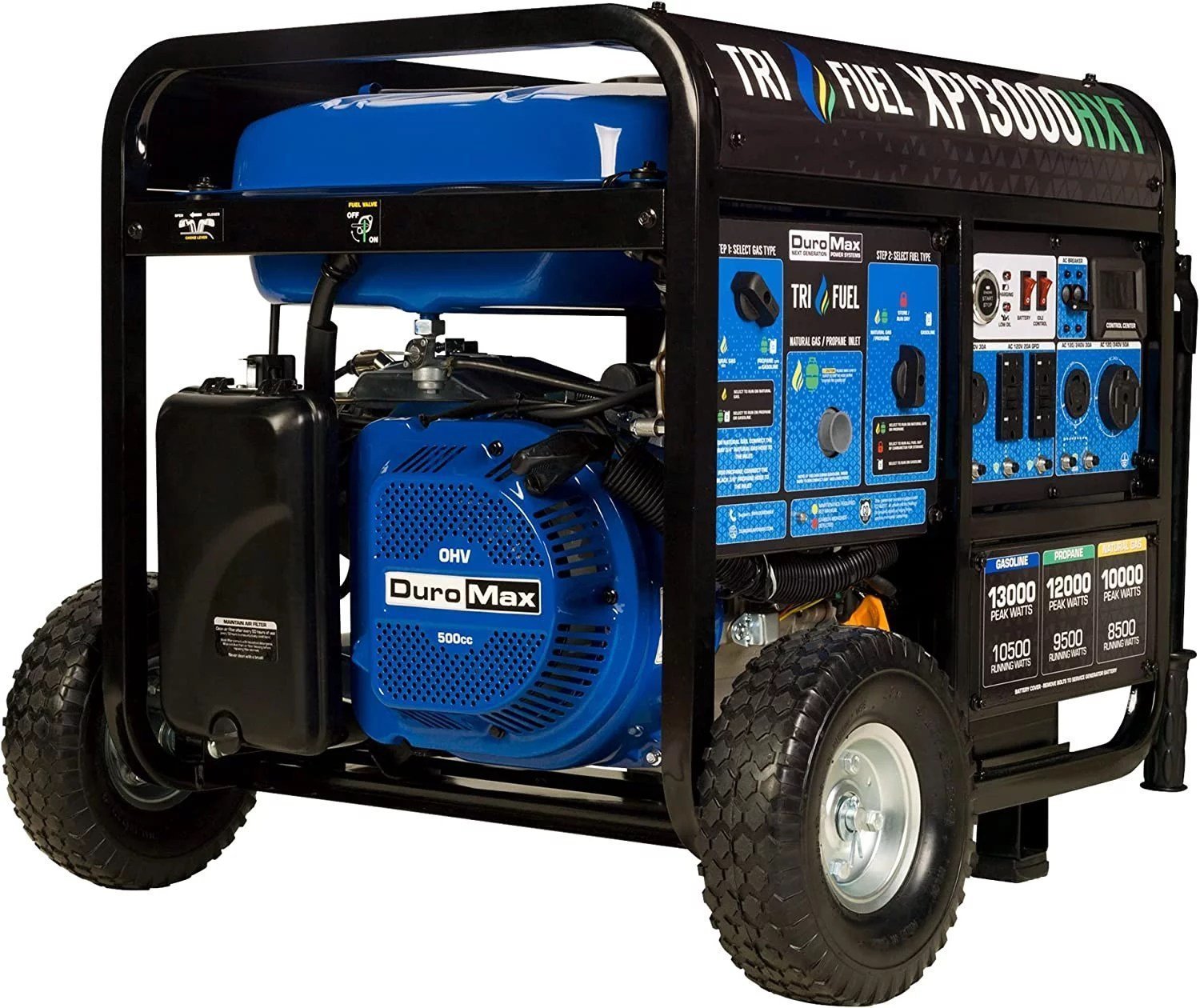 img-1372.jpg DuroMax 13000 Watt, Tri Fuel Portable Generator, w/ CO Alert - Image 1