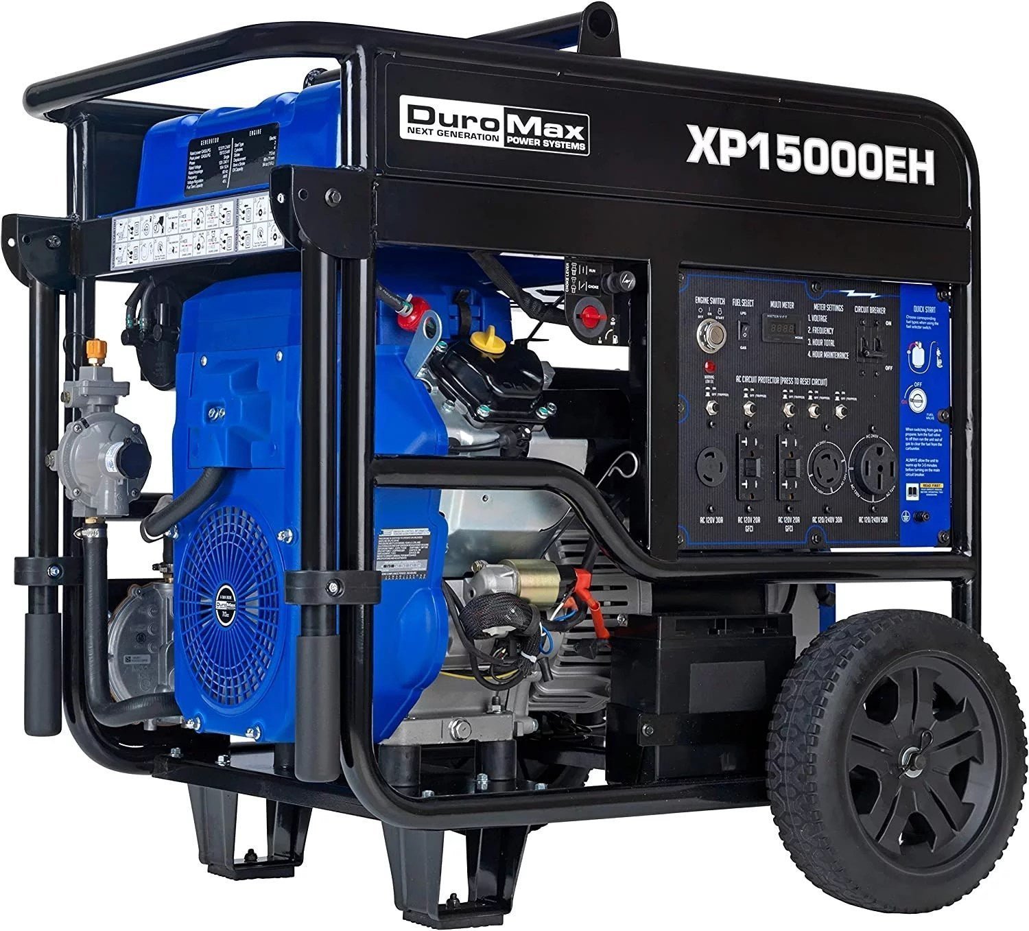 img-1373.jpg DuroMax XP15000E 15000-Watt 713cc V-Twin Gas Powered Electric Start Portable Generator - Image 1
