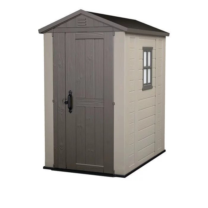 img-1458.jpg Factor 4x 6 FT Durable Resin Outdoor Storage Shed with Reinforced Steel For Lawn Patio Garden - Image 1