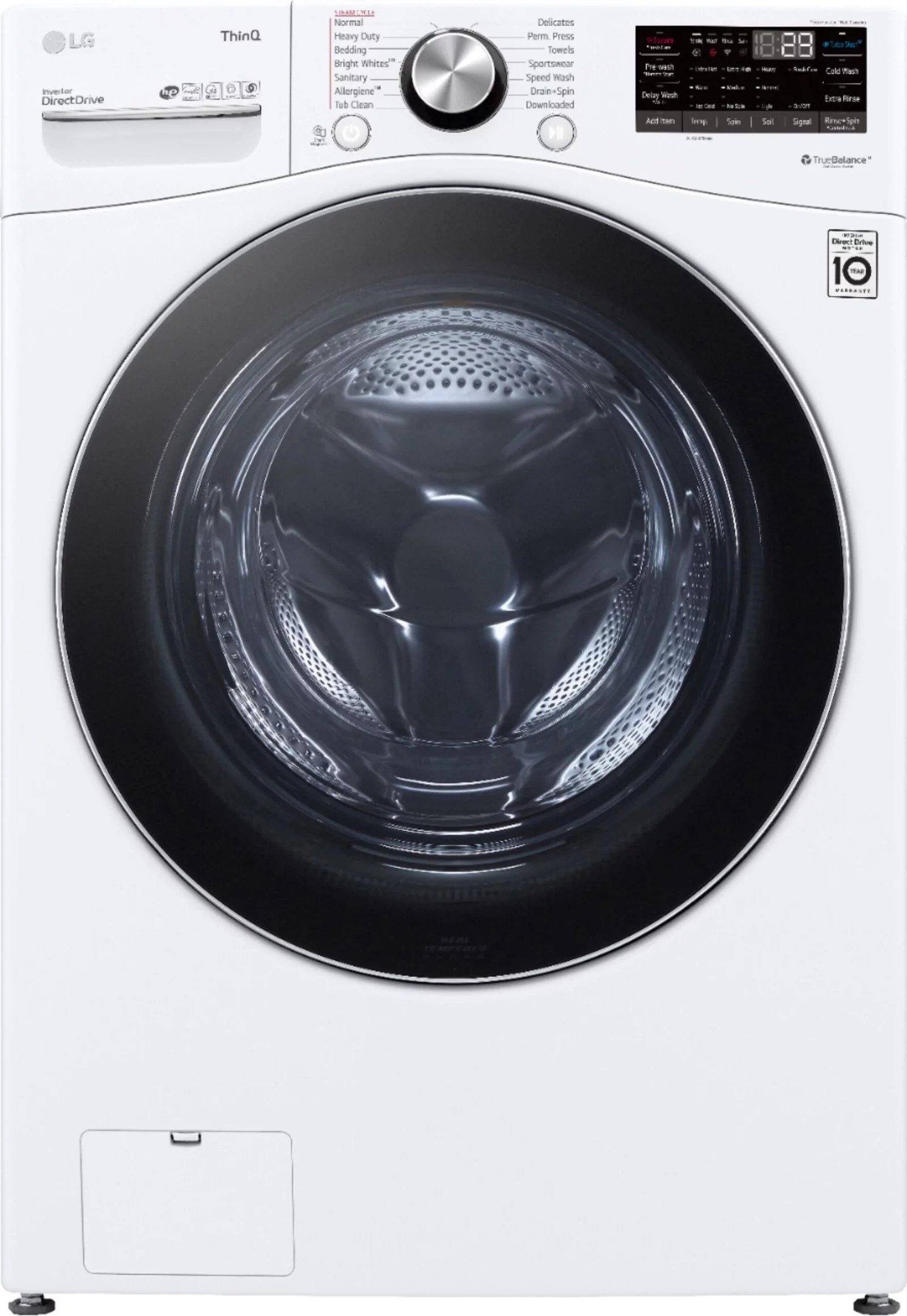 img-2021.jpg LG – 5.0 Cu. Ft. High-Efficiency Stackable Smart Front Load Washer with Steam and Built-In Intelligence – White - Image 1