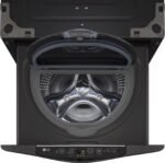 LG – SideKick 1.0 Cu. Ft. High-Efficiency Smart Top Load Pedestal Washer with 3-Motion Technology – Black steel - Image 14