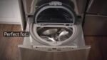 LG – SideKick 1.0 Cu. Ft. High-Efficiency Smart Top Load Pedestal Washer with 3-Motion Technology – Black steel - Image 4