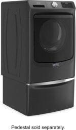 Maytag – 4.5 Cu. Ft. High Efficiency Stackable Front Load Washer with Steam and Extra Power Button – Volcano Black - Image 12
