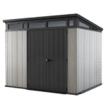 Keter Artisan 9×7 Foot Large Outdoor Shed with Floor with Modern Design for Patio Furniture