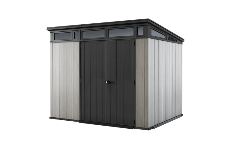 img-27.png Keter Artisan 9×7 Foot Large Outdoor Shed with Floor with Modern Design for Patio Furniture - Image 1